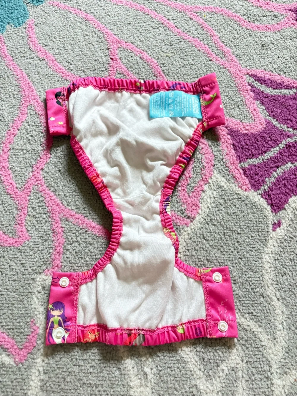 Charlie Banana Mermaid Print “Mermaid Zoe” Swim Diaper with Snaps